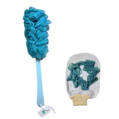 GENERICO - ESPONJA PARA BAÑO Y GUANTE - Verde Azulado