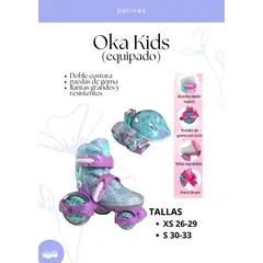 OKA - PATIN LINEAL KIDS EQUIPADO LILA S 30-33