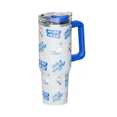 REAL MADRID - Mug vaso con cañita Futbol Chibi 1200 ml