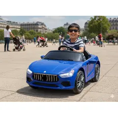 GENERICO - Carro a Batería Deportivo Modelo Maserati para Niños con Control Bluetooth Azul
