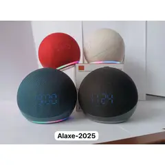 GENERICO - Parlante Inteligente con función de Alexa-ROJO Pantalla Led RELOJ