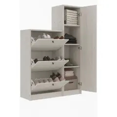 NACIONAL - Zapatera de melamina Multifuncional 24 Pares - MOSCONI Bardolino