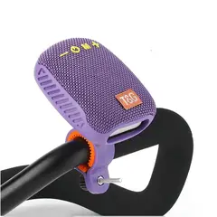 GENERICO - Parlante Moto Bicicleta Scooter Portátil Bluetooth Morado