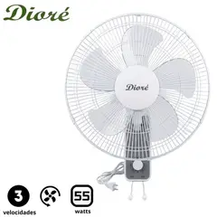DIORE - Ventilador de pared Dioré MWF 1605 UNIDAD 3 velocidades 5 aspas 55 W Blanco