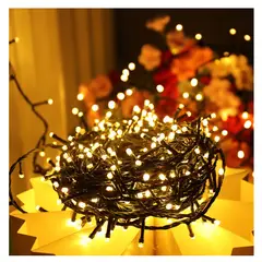 GENERICO - Tira de luces navideñas 12mts Ambar con Tiempos de luces