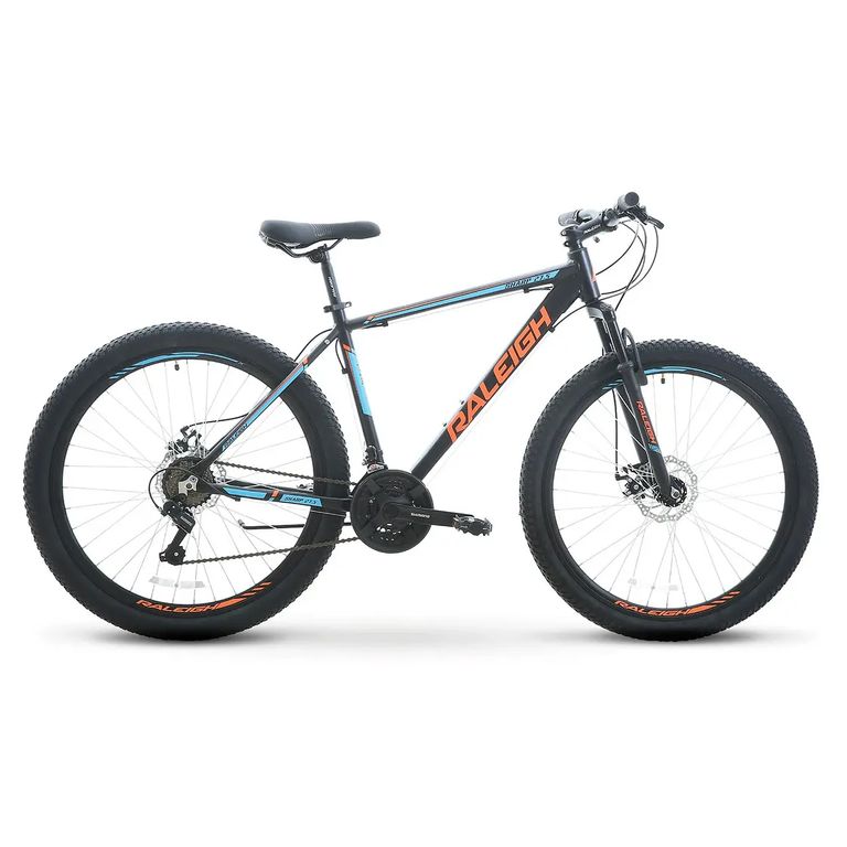 Bicicleta Raleigh Sharp Aluminio 21V negro con naranja