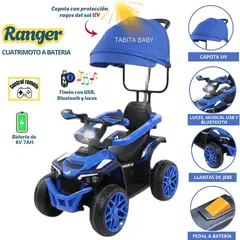 GRACO - Carrito a Batería Musical y luces Ranger Azul