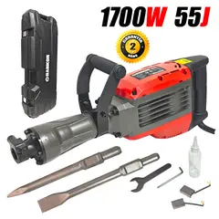 RANKOR - Martillo Demoledor Industrial Hexagonal 30mm Rankor RDB170001 1700W 55J 147kg