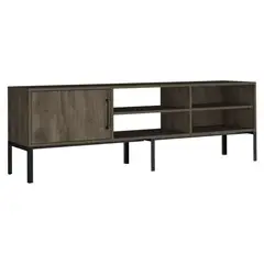 FMFURNITURE - Rack Tv 65" 1 Puerta 52,4x160x35 Cm Café Oscuro