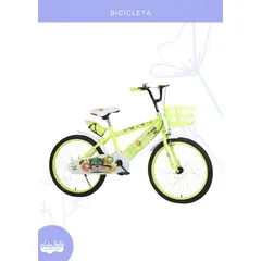 BABY - BICICLETA PARA NIÑO INFANTIL C/ BOTELLA  ARO 20 VERDE