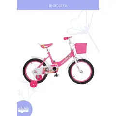 Baby - BICICLETA PARA NIÑA INFANTIL  DOBLE ARO 16 FUCSIA
