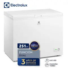 ELECTROLUX - Congelador Horizontal Electrolux 251L EFH25S2P4AW Blanco