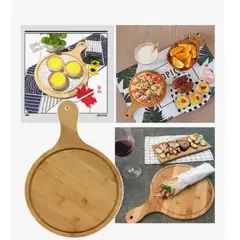 GENERICO - Tabla circular de Madera Para Quesos