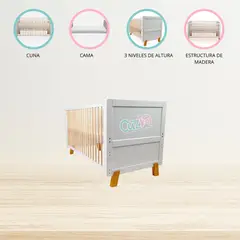 CARESTINO - Cuna Cama de Madera «Vigo» White