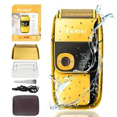 OEM - Afeitadora Eléctrica Shaver Kemei KM-2028 Recargable con Pantalla Digital