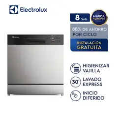 ELECTROLUX - Lavavajillas Freestanding 8 Sets Stainless Steel EHFF08E2MSBZG