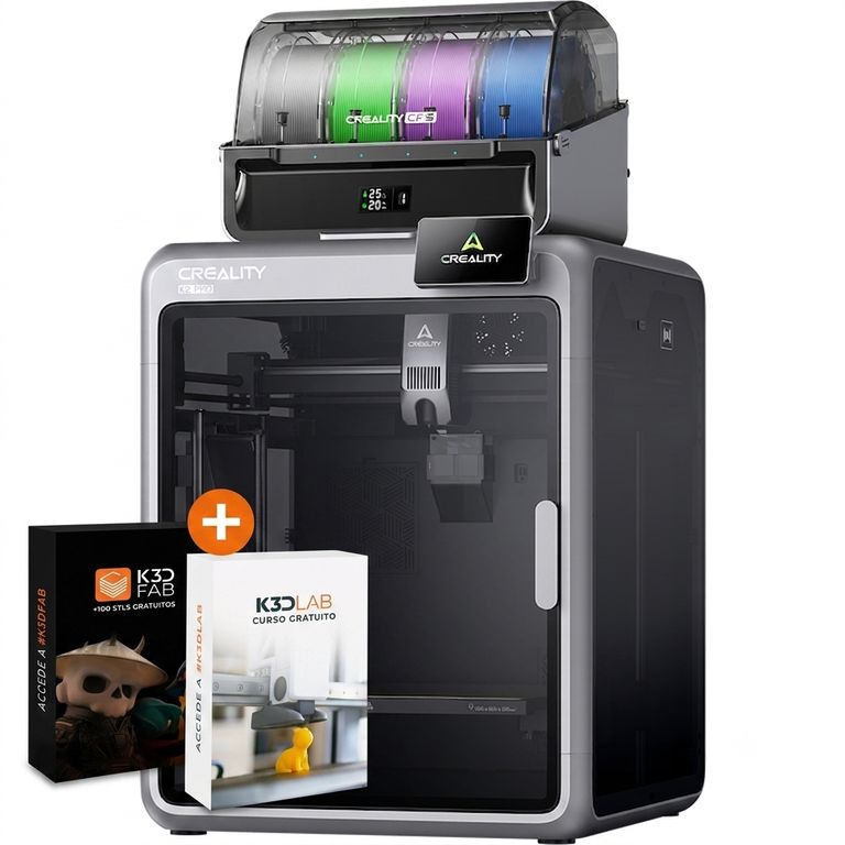 Impresora 3D Creality K2 Pro Combo + Curso Gratuito + Pack STLs