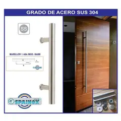 GENERICO - TIRADOR PARA PUERTA DE ACERO INOXIDABLE 60 CM