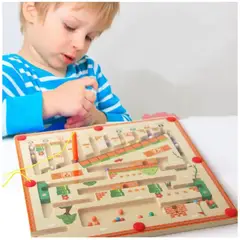 GENERICO - Juego Laberinto Magnético de Madera Infantil Educativo 30 cm