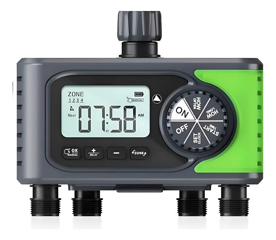 Programador Riego Automatico 4 Zonas Con Pantalla Digita