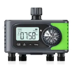QUICK - Programador Riego Automatico 4 Zonas Con Pantalla Digita