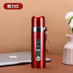 BAALATHKKO5 - Termo Líquido Tapa Plana Acero Inoxidable 750 Ml Thermos - Rojo