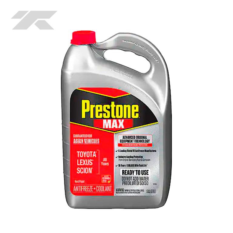 Refrigerante y Anticongelante Prestone Max 50-50 Vehículos Asiáticos Rojo