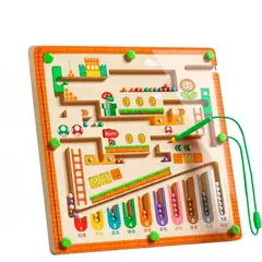 GENERICO - Juego de Laberinto Magnético Infantil de Madera Didáctico