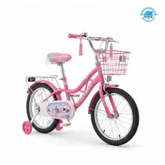 GENERICO - Bicicleta Aro 16 Rosa Infantil con Canastilla de Metal para Niñas