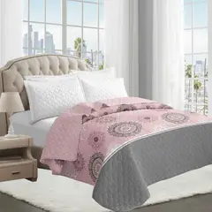 GOLDSUN - CUBRE CAMA 1 PIEZA TELA CON TELA DE VERANO 2 PLAZAS