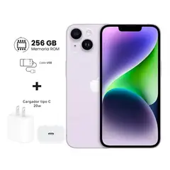 APPLE - Apple Iphone 14 Plus 256gb Purpura + Kit de carga. Reacondicionado A2649