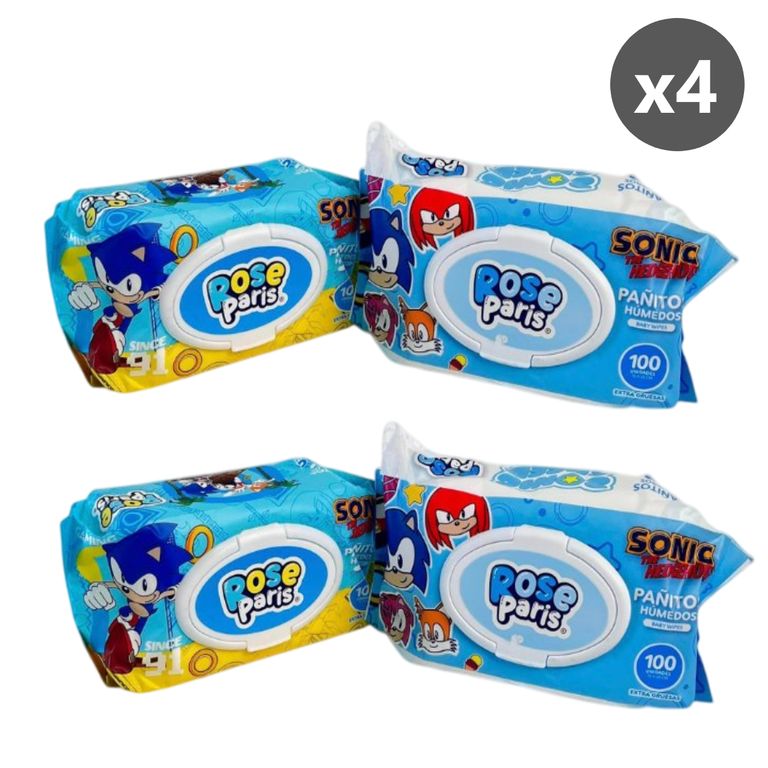 Pack x4 Paquetes De Toalla Húmeda por 100 und cada uno