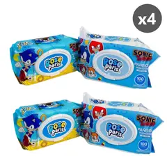 GENERICO - Pack x4 Paquetes De Toalla Húmeda por 100 und cada uno