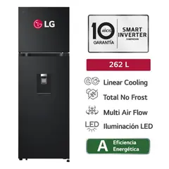 LG - Refrigeradora 262LT Linear Cooling VT26WPM Negro Mate