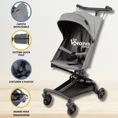 CARESTINO - Coche Maleta para Bebés «BUGGY» Gris Lobo