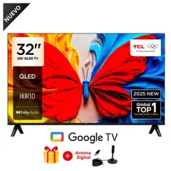 TCL - Televisor QLED 32 FHD Google Tv 32S5K