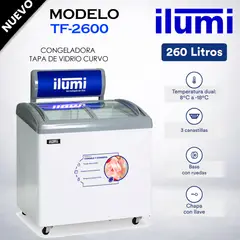 ILUMI - TF-2600 - Congelador Horizontal 260Lt Blanco