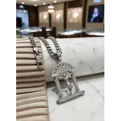 GENERAL - Collar Crucifixión Imperial en Acero 316L con Zircón Alta Gama