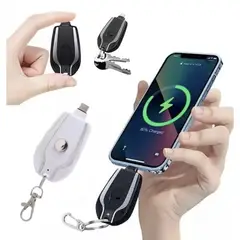 GENERICO - Mini Cargador Portátil con Llavero para Celular Tipo C Emergencia