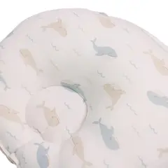 INFANTI - Almohada Anti Cabeza Plana Ballenas Beige Infanti