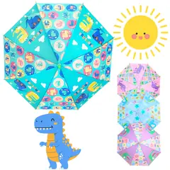 GENERICO - Paraguas de Sol Infantil con Dinosaurios Color Verde