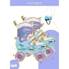 GENERICO - PATINES C/LUCES MAGIC  PRINCESA CELESTE - M (35-38)