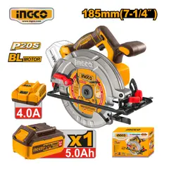 INGCO TOOLS - CSLI18513 SIERRA CIRCULAR 20V 7-14+ BATERIA 50Ah + CARGADOR