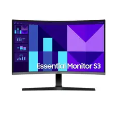 SAMSUNG - Monitor Curvo Samsung 27" Essential S3 Fhd - Experiencia Inmersiva Y Diseño Elegante