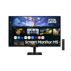 SAMSUNG - Monitor Smart M5 De 27", Fhd, Wifi, Bluetooth, Negro, Con Parlante Y Control Integ