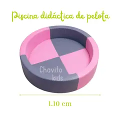 GENERICO - PISCINA DE PELOTAS PARA NIÑOS 110X33 CM CON PELOTAS INCLUIDAS