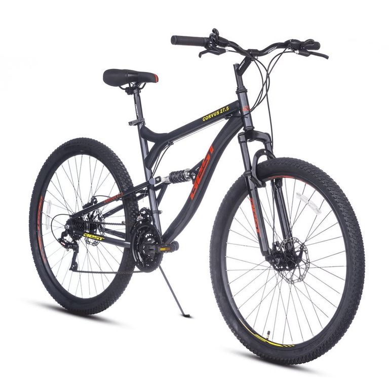 Bicicleta Best Corvus / Doble Suspensión / Aro 27.5 / 18 velocidades / Gris oscuro