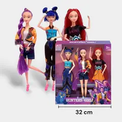 GENERICO - Set x3 Muñecas Las Guerreras Kpop - Demon Hunters Articulables y Coleccionable