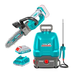 TOTAL TOOLS - Combo Fumigadora 16 + Motosierra + 1bat + 1 Cargador Total