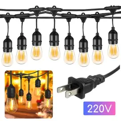 SEISA - Foco Luces Guirnaldas 10 Metros 20 focos para Exterior Balcon Terrazas Jardín Fiesta